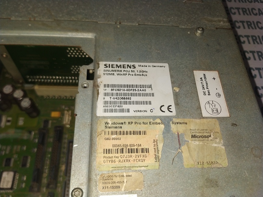 Siemens Sinumerik Pcu 6fc5210-0df25-2aa0