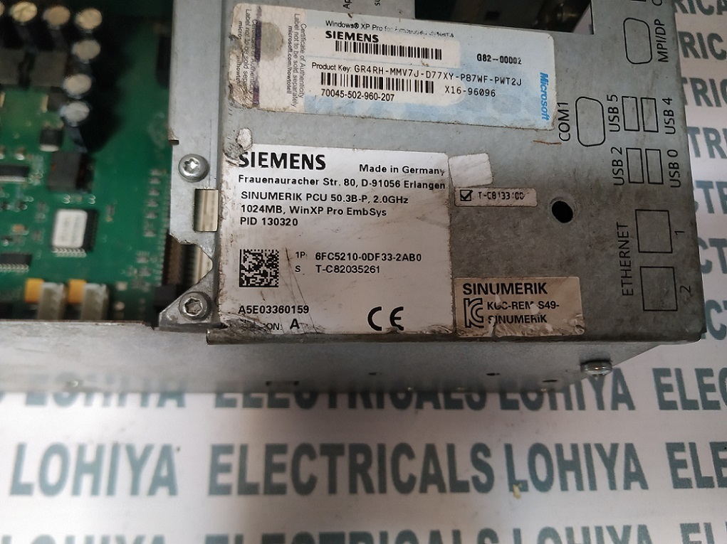 Siemens Sinumerik Pcu 6fc5210-0df33-2ab0