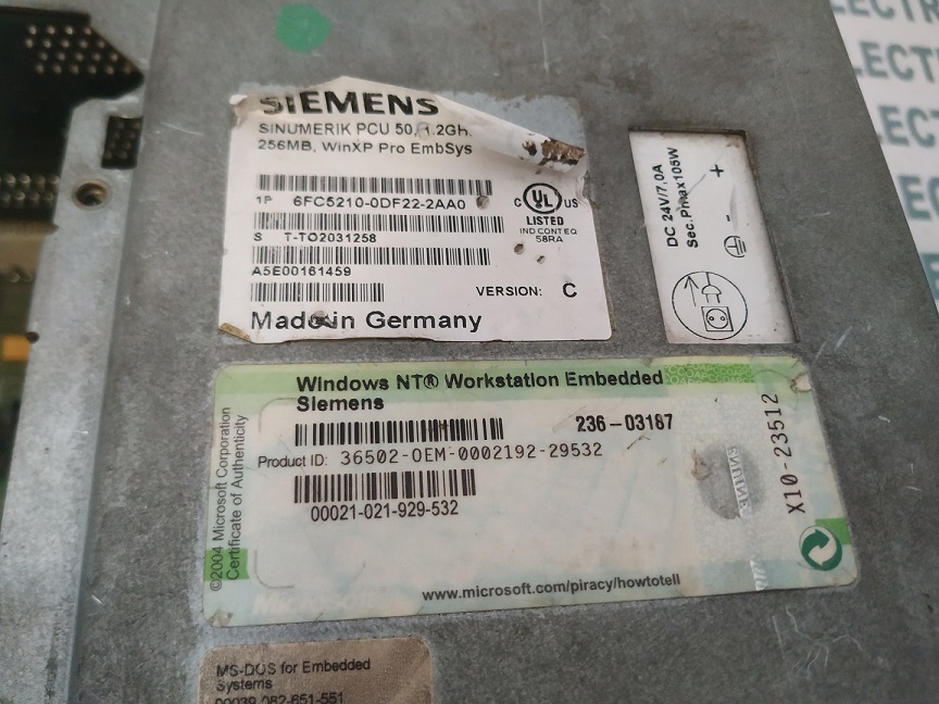 Siemens Sinumerik Pcu 6fc5210-0df22-2ab0