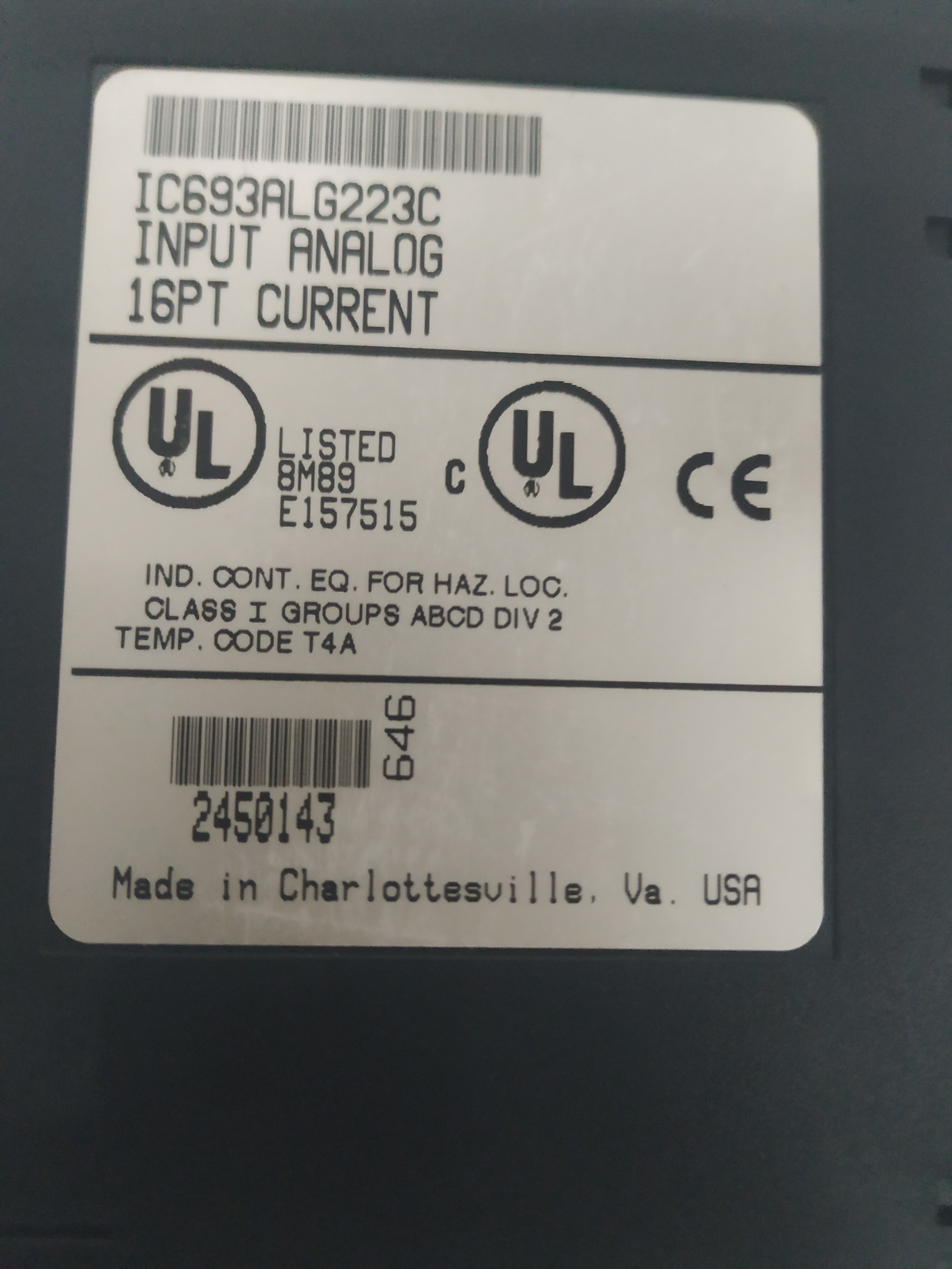 Ge Fanuc 90-30 Module Ic693alg223c