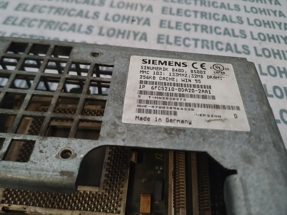 Siemens 6fc5210-0da20-2aa1 Cnc Operator Parts
