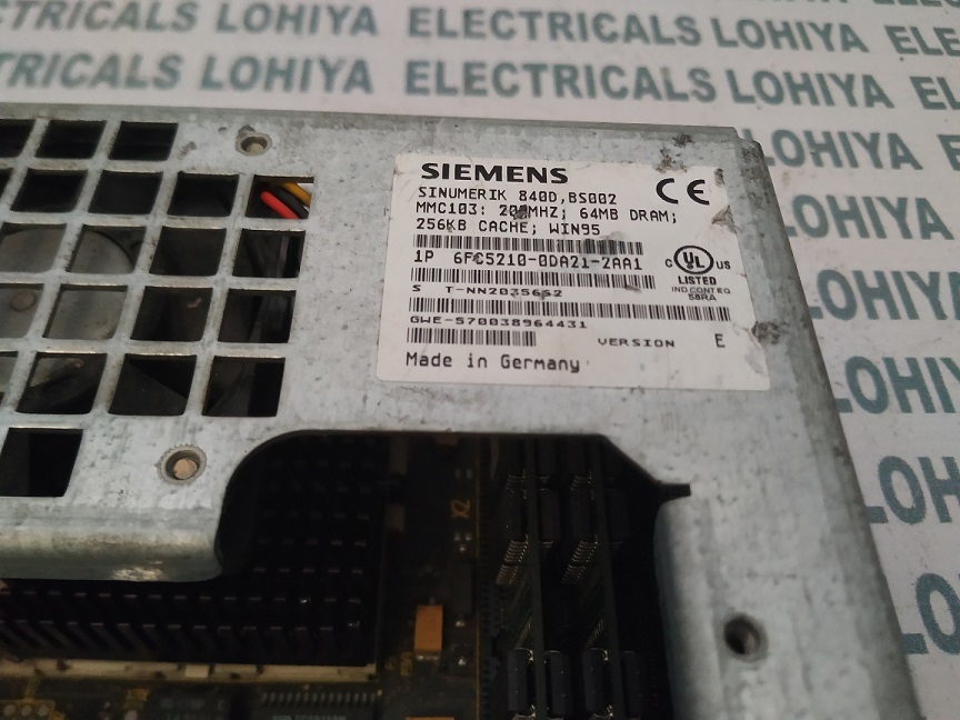 Siemens 6fc5210-0da21-2aa1 Cnc Operator Parts