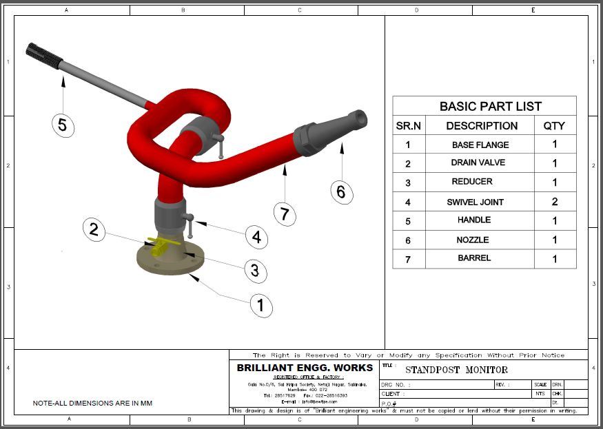 Automatic Oscillating Water Monitor - Application: For Fire