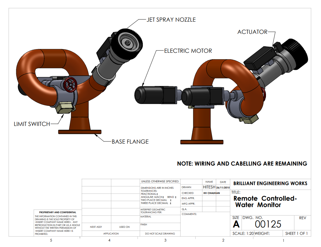 Automatic Oscillating Water Monitor - Application: For Fire