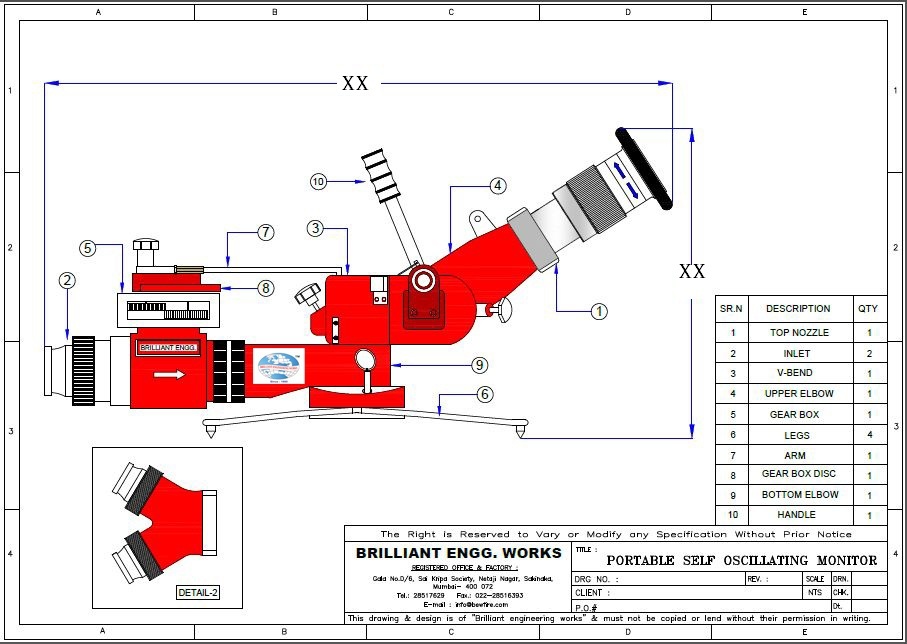 Automatic Oscillating Water Monitor - Application: For Fire