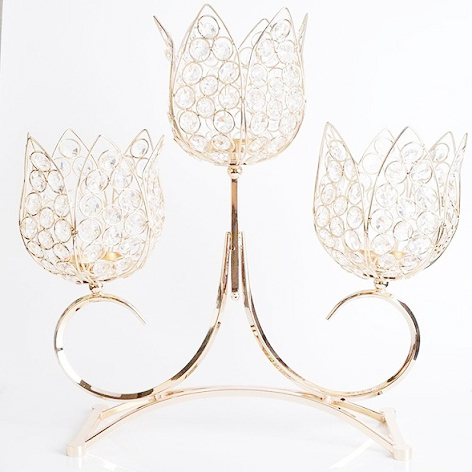 Candle Holder - Handmade Iron Metal In Gold Finish | Elegant Votive Holders For Home Decoration, Business Gifts, And Weddings