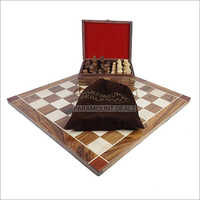 Staunton शतरंज पीस के साथ 21 इंच फ्लैट स्टाइल व्यक्तिगत लकड़ी का शतरंज बोर्ड गेम सेट