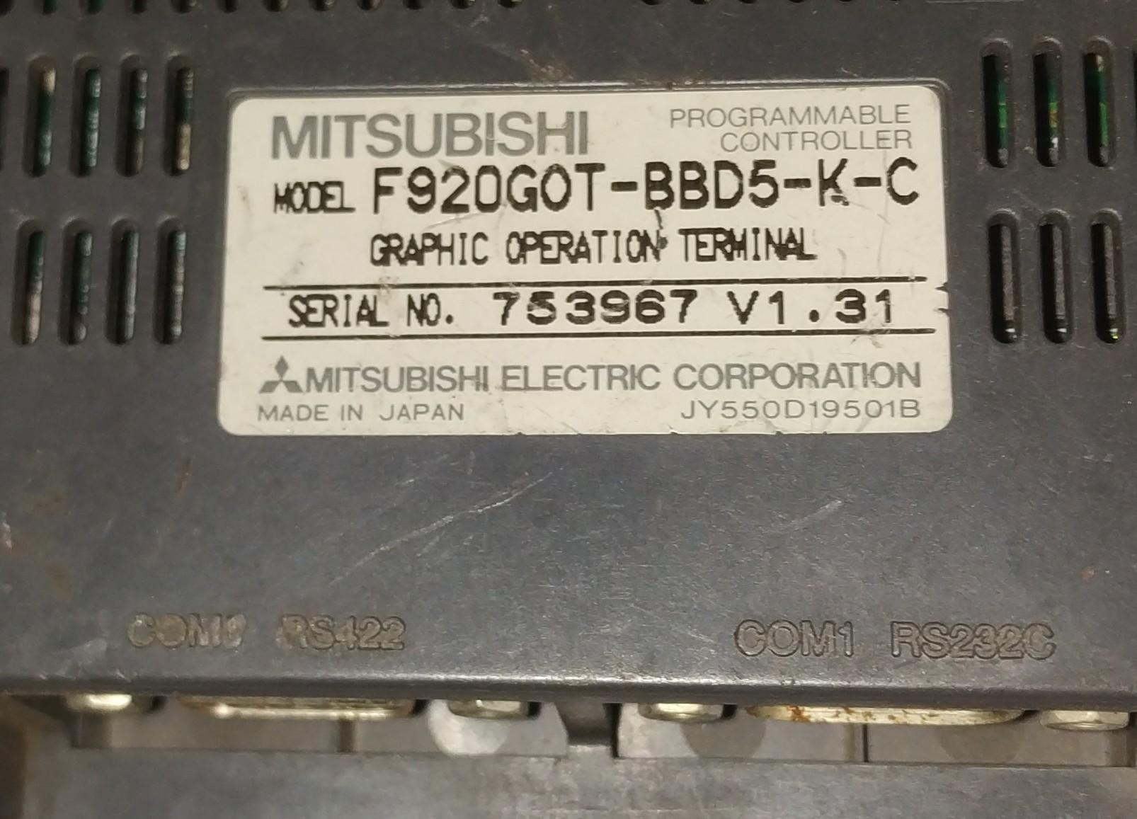Mitsubishi F920g0t-bbd5-k-c Hmi