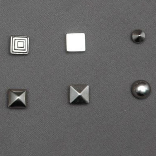 Black Metal Studs - Well Polished Finish, Available in Various Designs & Sizes, Sleek Black Color