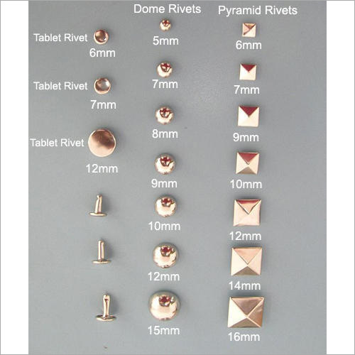 Fancy Rivet - Mild Steel, Compact Size, Multi Color | Rigid Design, Polished Surface Treatment for Garments, Belts, Shoes