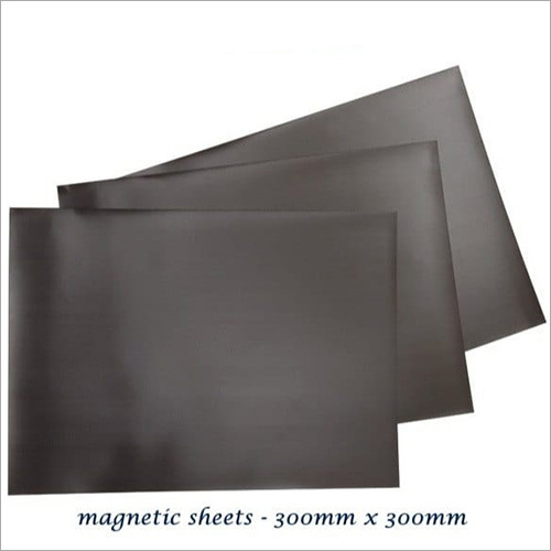 Magnetic Sheet - Rubber Material, 12 Inch x 12 Inch Size, Black Colour | Industrial Application Durable Solution