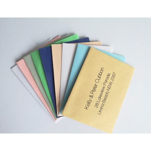 Envelope Printing Services - Paper Material, Custom Size, Multiple Colors | Uncoated, Matte Finish, Customizable Logo, Lightweight, Rectangular Shape