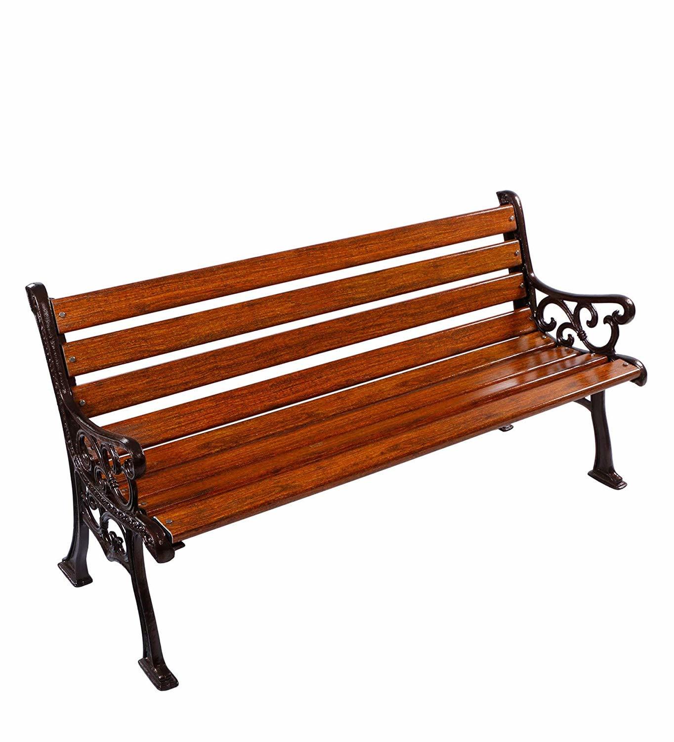 Cast Iron Garden Bench Design: Without Rails