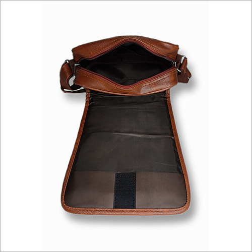 Mens Brown Leather Sling Bag