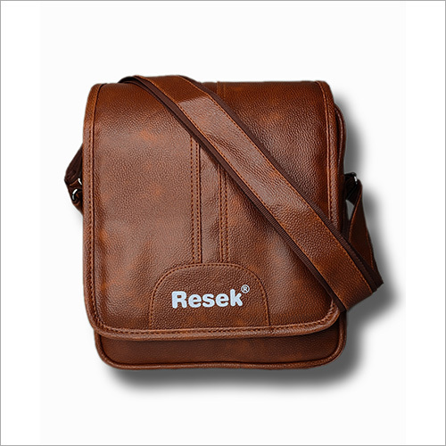 Mens Brown Leather Sling Bag