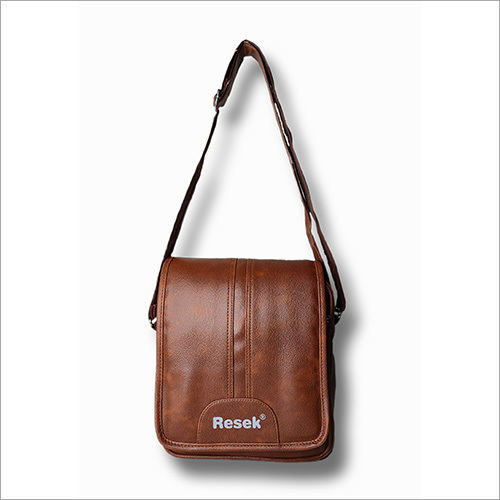 Mens Brown Leather Sling Bag