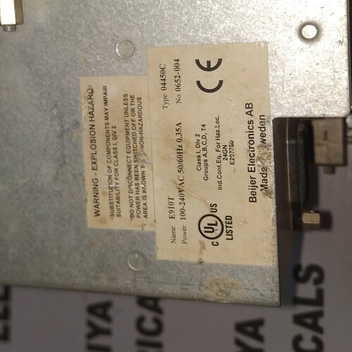 Beijer E910t 04450c Hmi