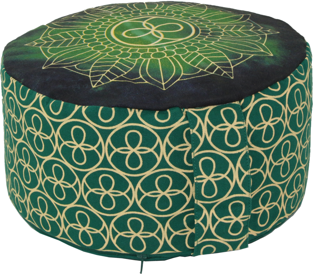 फुल प्रिंटेड डिज़ाइनर योगा मेडिटेशन कुशन नॉन प्लेटेड