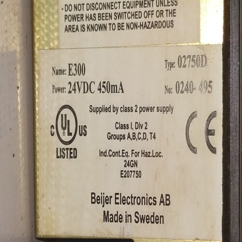 Beijer E300-02750d Hmi