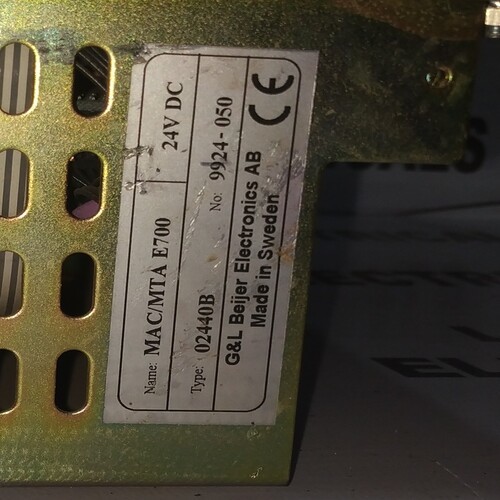 Beijer Mac/mta E700 Hmi