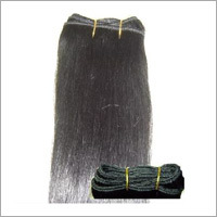 Machine Weft Straight Hair - Human Hair, 120 gm, Black | Smooth Texture, Tangle Free, Easy to Wash