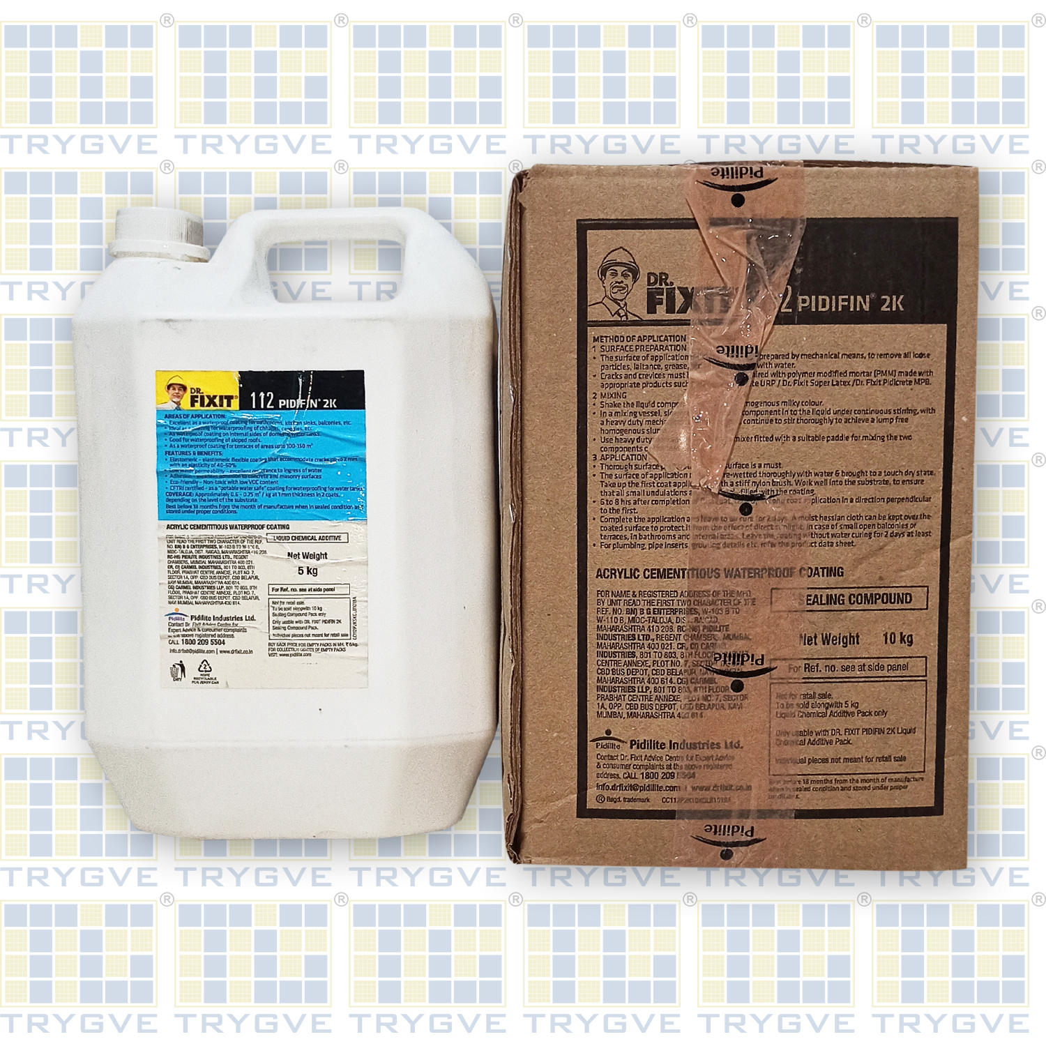 Dr. Fixit 112 Pidifin 2k 15 Kg Waterproof Chemicals Application: Acrylic Cementitious