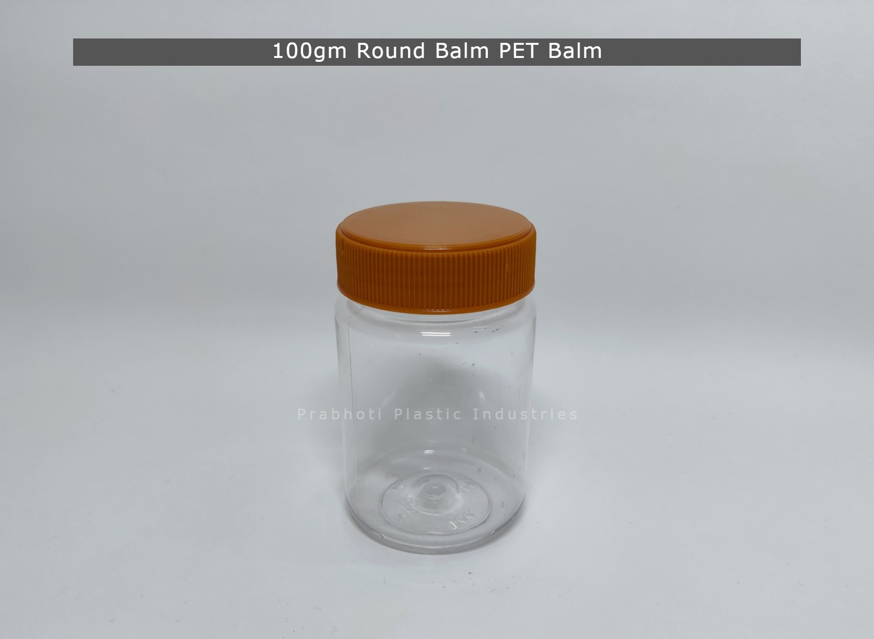 Pet Balm Bottle - 45gm & 100gm Capacity, Transparent Round Shape With Screw Cap For Balm & Face Cream Applications