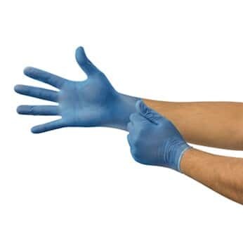 Vinyl Examination Gloves Blue - Vinyl Material, Size M And L, Transparent Color | Weight 4 Gm Approx Pr Pcs, Box Of 50 Pairs