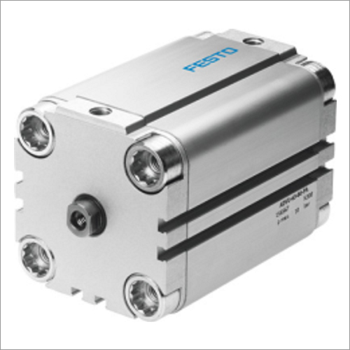 Festo Pneumatic Cylinder - Aluminum Material, Silver Color | General Cylinder Design