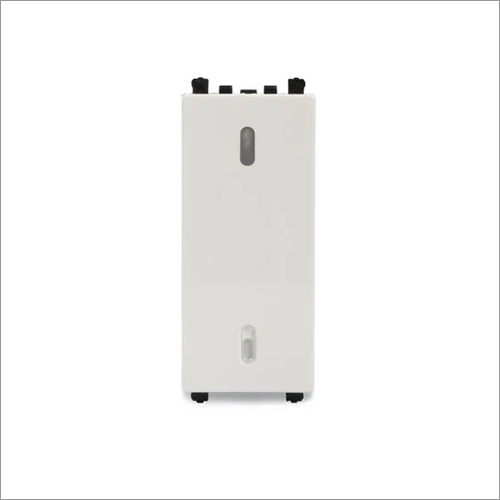 White 6A 2 Way Full Flat Switch - Durable Plastic, 6A Rated, Clean White Finish | Ideal for Home and Industrial Applications