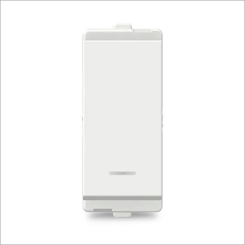 White 10A 1 Way Switch With Indicator