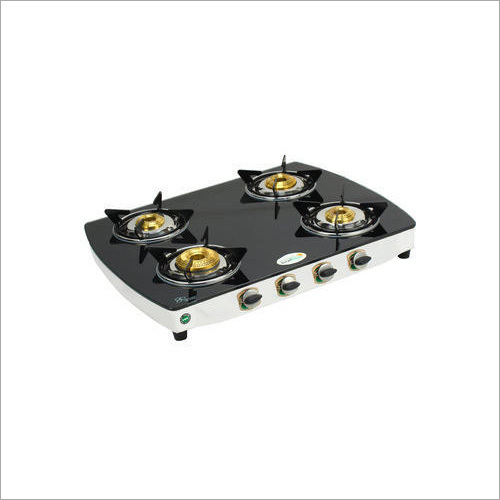 Manual 4 Burner Black Gas Stove