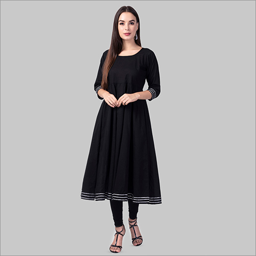 Ladies Plain Anarkali Kurti - Casual Style, Multi-Season Wear | Washable Fabric, Ideal for Spring, Summer, Rainy, Winter