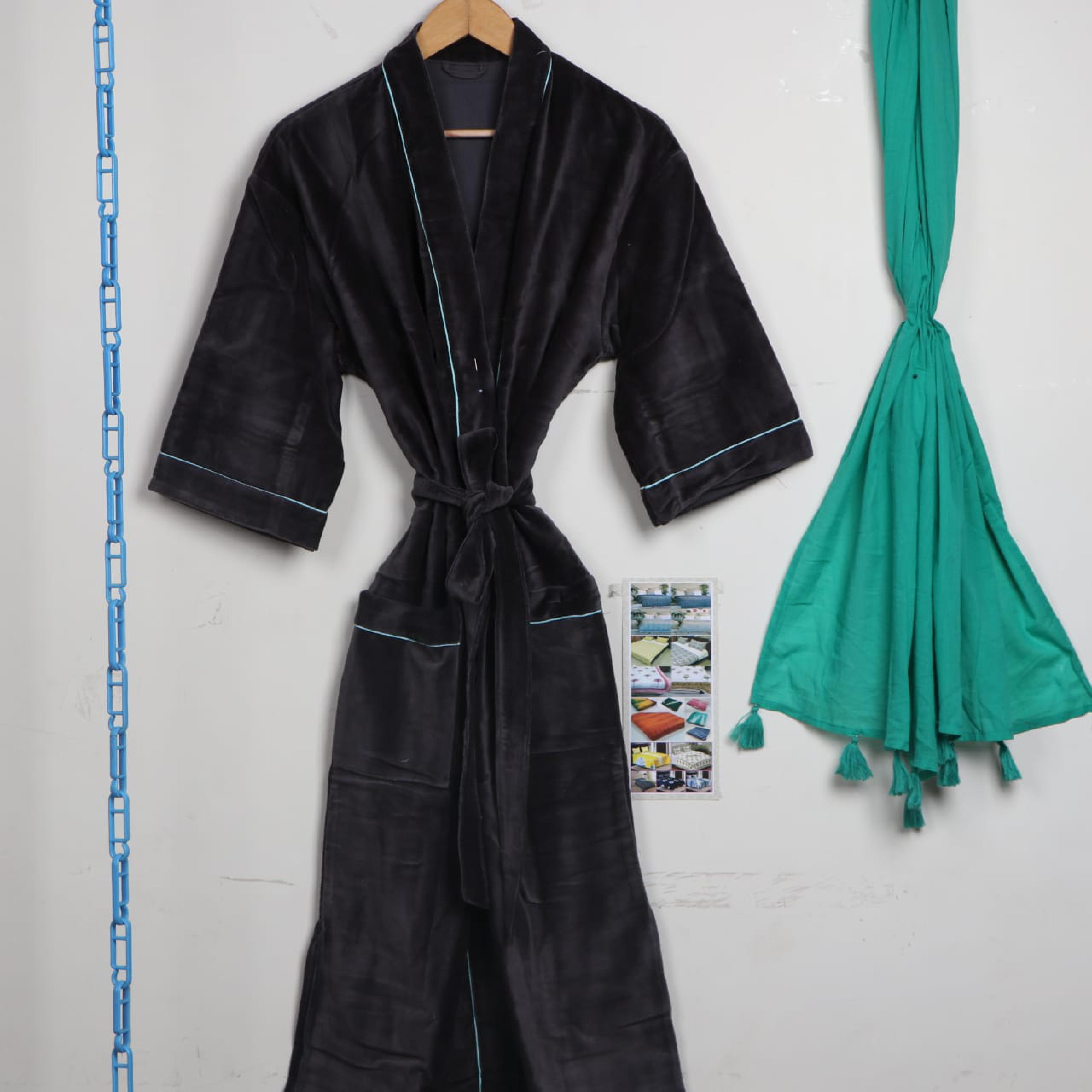Muilticolor Velvet Bathrobe