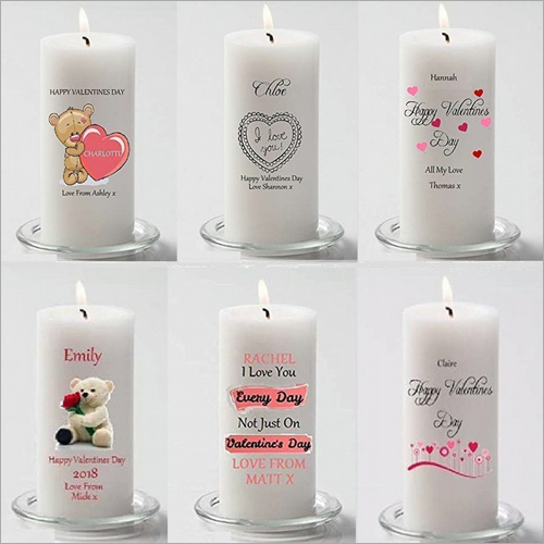 Printed Pillar Candle