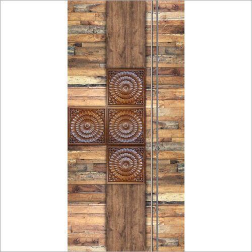 AD-332 Laminate Door - Solid Wood, Custom Size, Brown Finish | Vertical Open Style, Versatile Design Options for Interior Residential Use