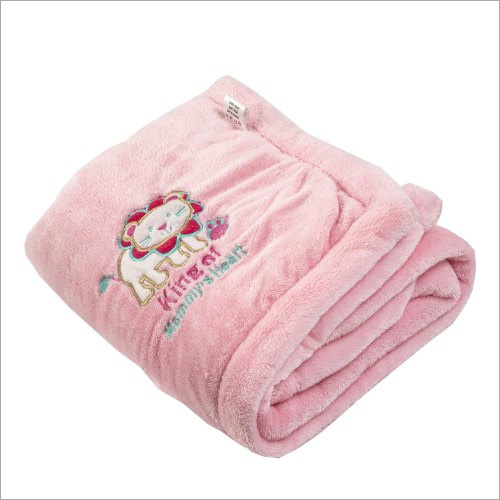 Pink Soft Flanno Baby Blanket