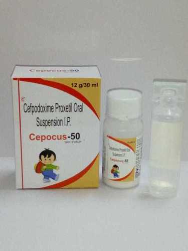 बाँझ पानी के साथ Cefpodoxime 50mg ओरल सस्पेंशन