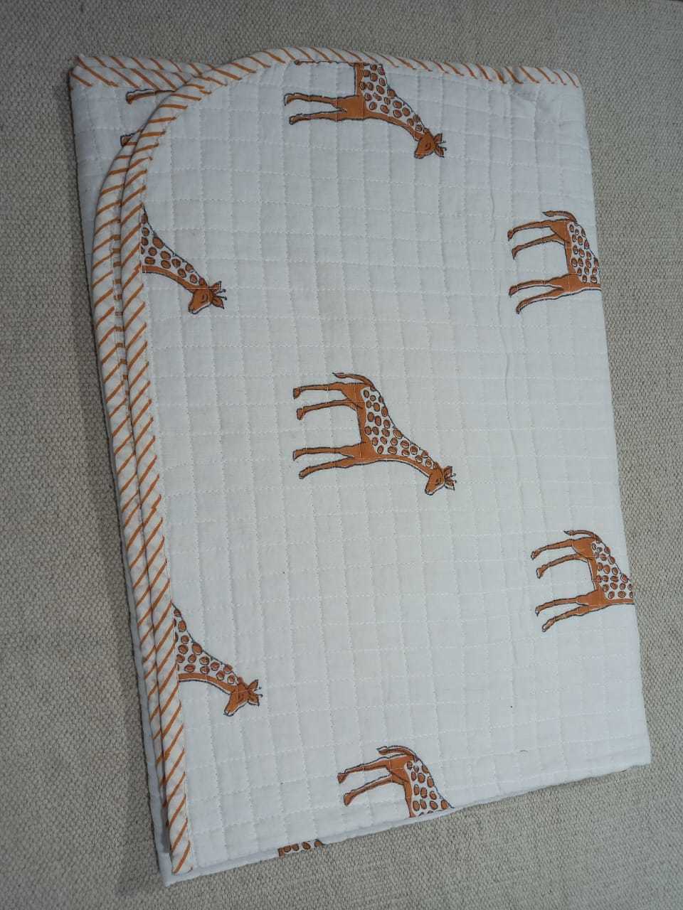 100% Cotton Hand Block Printed Fine Baby Quitls