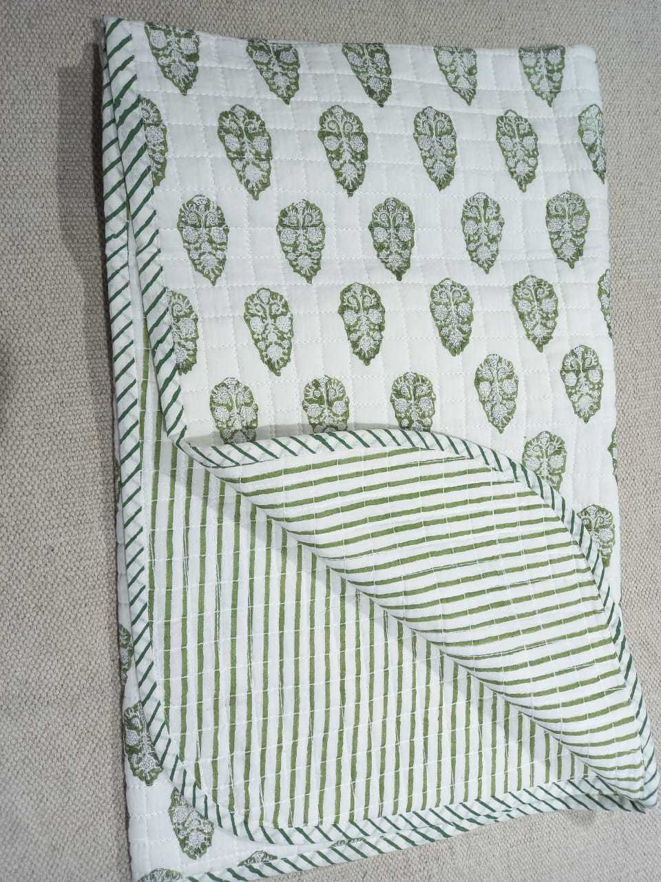 100% Cotton Hand Block Printed Fine Baby Quitls