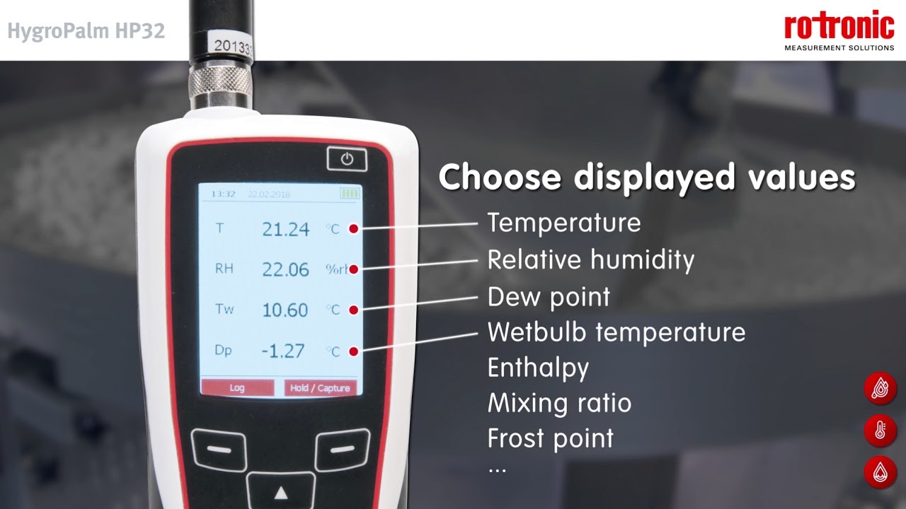 Rotronics Make Hygropalm - Accuracy: 2 %Rh / 0.3 C %