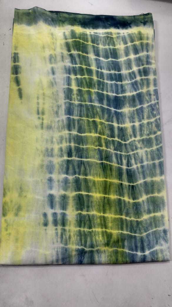 Hand Block Printed Cotton Tie Dye Fabric - 100% Cotton, 44 Inch Width, 1000g Weight | Lightweight, Tear Proof, Versatile For Various Designs