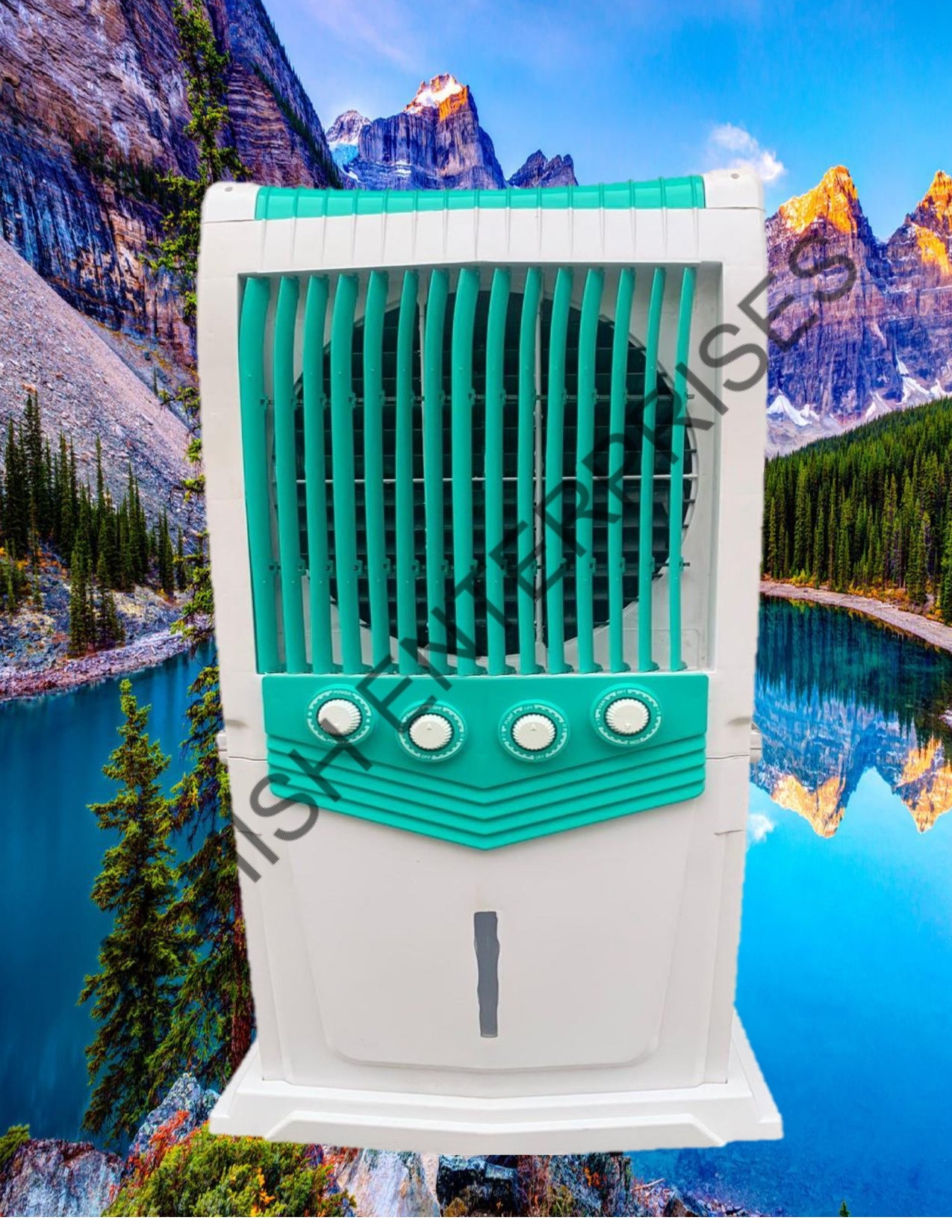 Ruby Tower Air Cooler Body - Rigid Plastic, 90l Water Tank, White & Green Color Options