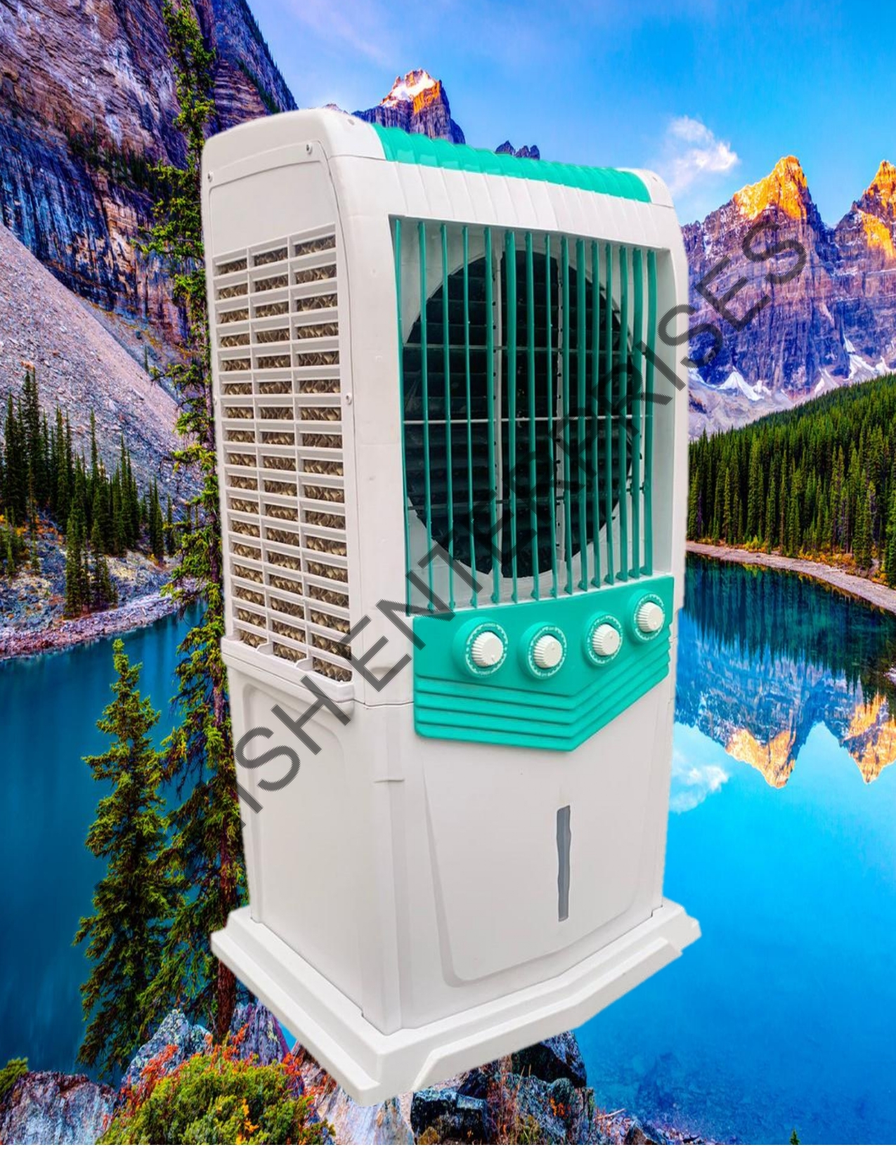 Ruby Tower Air Cooler Body - Rigid Plastic, 90l Water Tank, White & Green Color Options