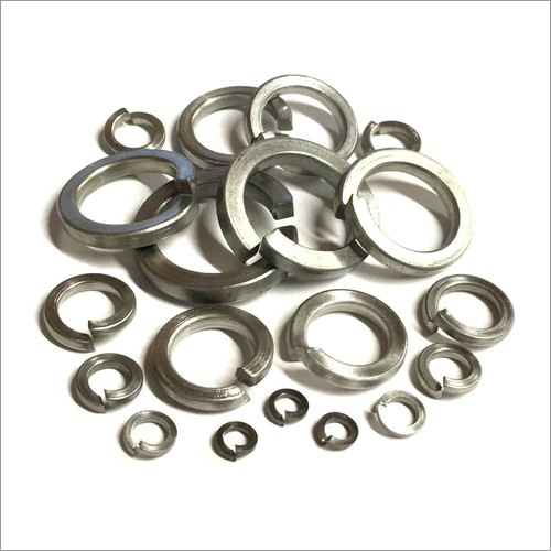 Mild Steel Spring Washers - Round Shape, Metal Coated Finish, Silver Color | Heavy Duty for Hardware Fittings, Vibration Resistance