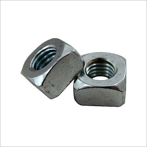 Mild Steel Square Nuts - Mild Steel, Industrial Use , Galvanized Coating for Rust and Corrosion Resistance