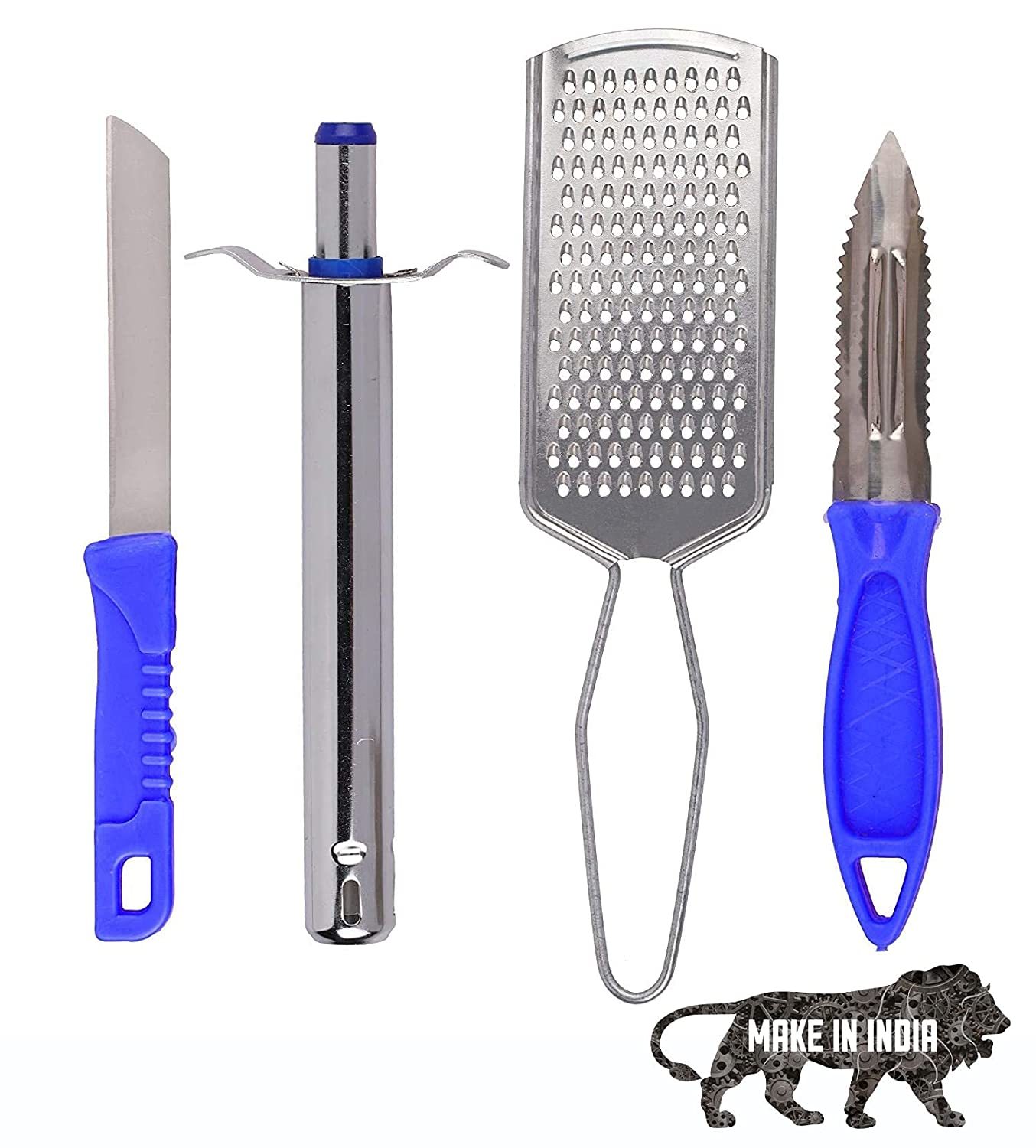 4in1-lighter-combo Lighter-combo Gas Lighter - Stainless Steel, 17x6.3cm, Silver | Durable Design, Comfortable Grip, Standard Lighting Mechanism