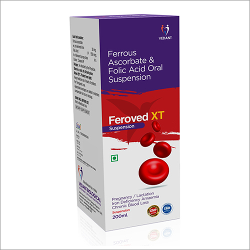 200 मिली फेरोव्ड एक्सटी फेरस एस्कॉर्बेट और फोलिक एसिड ओरल सस्पेंशन की सामान्य दवाएं