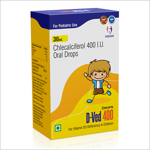 30Ml डी-वेद 400 चेलेकैल्सिफेरोल 400 Iu ओरल ड्रॉप्स सामान्य दवाएं