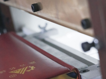 White Hardcover Book Nipping Machine